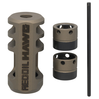 Browning Recoil Hawg Muzzle Brake Fits 1/2"-28 or 5/8"-24 Threads Smoked Bronze