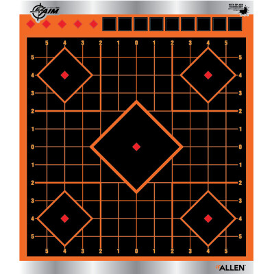Allen EZ-Aim Reflective Sight In Target 9" Adhesive Backing Black and Orange 4 Pack