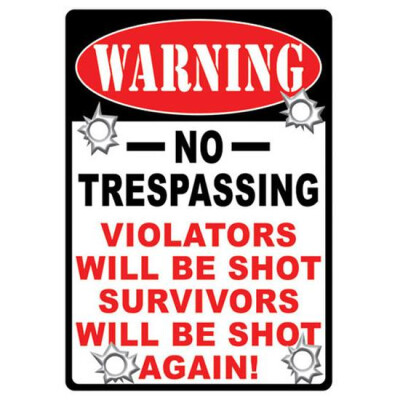 River's Edge Products "No Trespassing" Sign Steel Large 12 x 17 Inches 1525