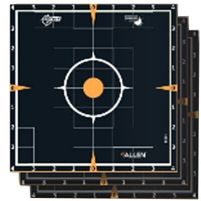 Allen Company EZ Aim Self-Adhesive Splash Sight In Target 8"x8" 6 Pack Orange and Black
