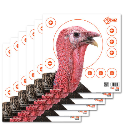Allen Company EZ Aim Four Color Patterning Turkey Target 12"x12" 6 Pack