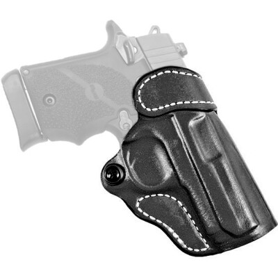 DeSantis Gunhide Criss-Cross For Ruger LCPII OWB Cross Draw Belt Holster Right Handed Leather Black