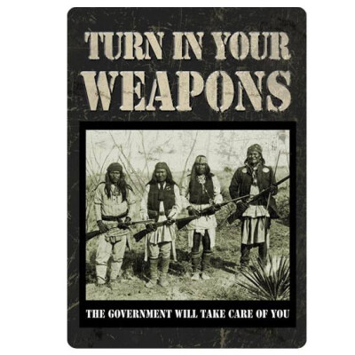 River's Edge Products Turn In Your Weapons Sign Metal 12 Inches by 17 Inches 1589