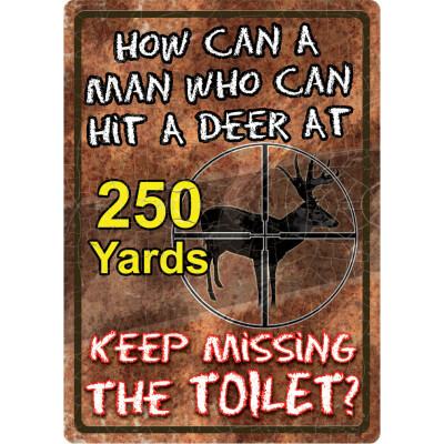 River's Edge Products "How Can A Man" Tin Sign 12 Inches by 17 Inches