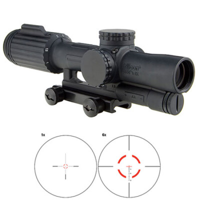 Trijicon VCOG 1-6x24 Riflescope Illuminated Red Segmented Circle/Crosshair .223 Remington 55 Grain Ballistic Reticle First Focal Plane Thumb Screw Mount Black