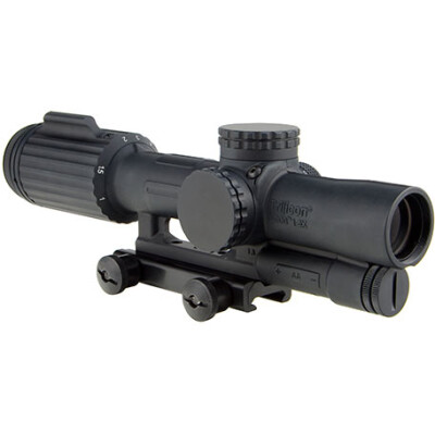 Trijicon VCOG 1-6x24 Riflescope Illuminated Red Horseshoe Dot/Crosshair .308 Winchester 175 Grain Ballistic Reticle First Focal Plane Thumb Screw Mount Black