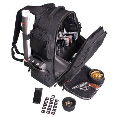 G Outdoors Executive Backpack Holds 5 Medium Frame Handguns Gray