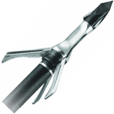 Grim Reaper Broadheads X-Bow Razortip Three Blade Mechanical Crossbow Heads 100 Grain 1.5" Cutting Diameter Steel Tip Stainless Steel Blades Aluminum Ferules Black 3 Pack 1973