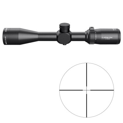 Athlon Neos 3-9x40 Riflescope Center X Reticle 1" Tube 0.25 MOA Adjustment Fixed Parallax Second Focal Plane Matte Black