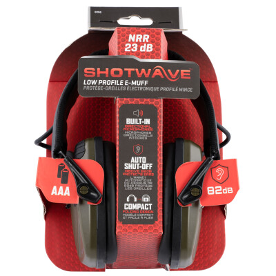 Allen Shotwave Low Profile EMuff Electronic Over-Ear Protection Green