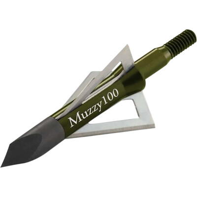Muzzy 3 Blade Broadhead 100 Grain 1.19" Cutting Diameter Trocar Tip 6 Pack 225
