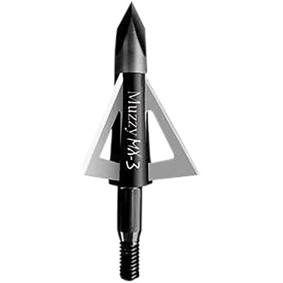 Muzzy MX3 Broadhead 3 Blades 100 Grain 1.25" Cutting Diameter Trocar Tip 3 Pack 225-MX3-3