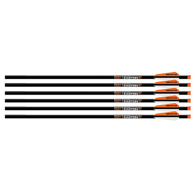 Easton Xbow Bolt 9mm Carbon 22" W/3" Vanes Half Moon 6-Pk