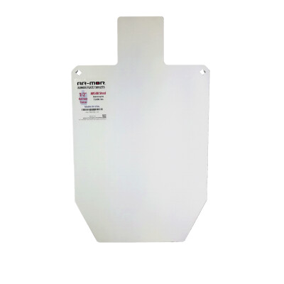 AR-Mor IPSC AR500 Steel Torso 2/3 Size 3/8" White