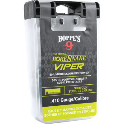Hoppe's BoreSnake Viper Den Bore Cleaner Shotgun Length .410 Bore Gauge Pull Handle/Storage Case