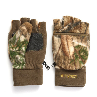 Hot Shot Youth "Bulls-Eye" Pop-Top Mitten Insulated Fleece Size L/XL Realtree Edge Camo