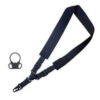 Max-ops, Tactical Nylon Single Point Sling Kit, H&K Style Hooks, Steel Receiver Adapter, Black