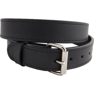 Versacarry Double Ply 1.5" Leather Belt Nickel Plated Buckle Size 36 Black 301/40
