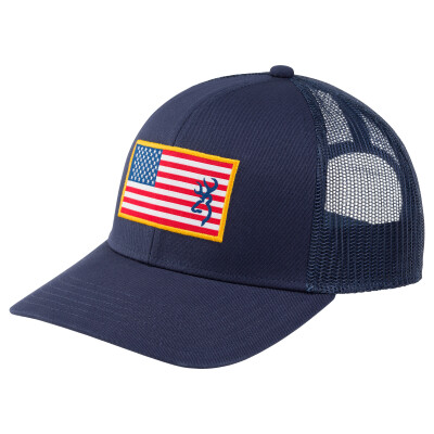 Browning Glory Cap with American Flag Patch and Buckmark Logo OSFM