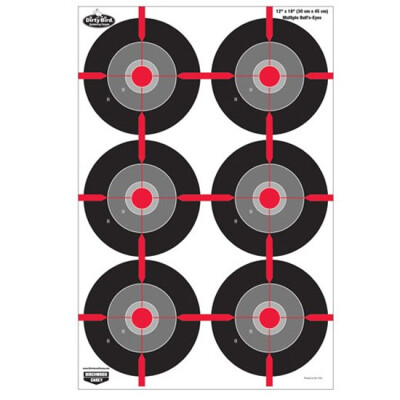 Birchwood Casey Target Dirty Bird 12"x18" Multiple Bulls-Eye 8 Targets 35705
