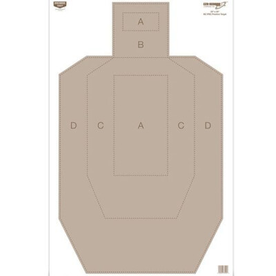 Birchwood Casey Eze-Scorer 23"x35" IPSC Practice Paper Target Indoor/Outdoor White 5 Pack 37029
