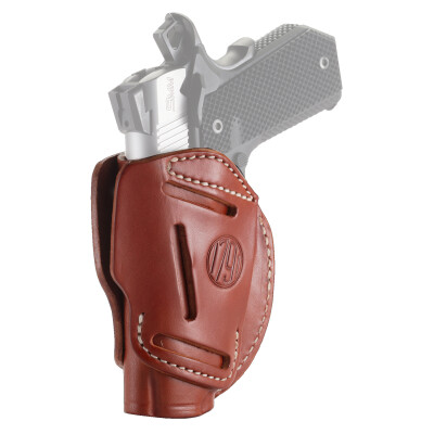 1791 Gunleather 3WH 3 Way Multi-Fit OWB Concealment Holster for 3"/4" 1911 Models Ambidextrous Draw Leather Classic Brown
