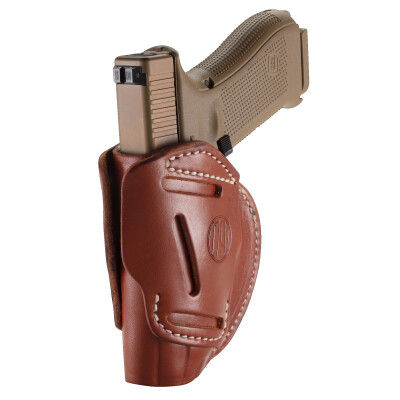 1791 Gunleather 3WH 3 Way Multi-Fit OWB Concealment Holster for Full Size/Compact Semi Auto Models Ambidextrous Draw Leather Classic Brown