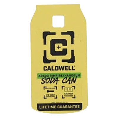 Caldwell AR500 Rimfire/Handgun Soda Can 1/4" AR500 Yellow