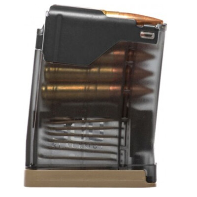 Lancer Advanced Warfighter Magazine L5AWM AR-15 .300 AAC Blackout 10 Rounds FDE Floorplates Translucent Smoke Finish