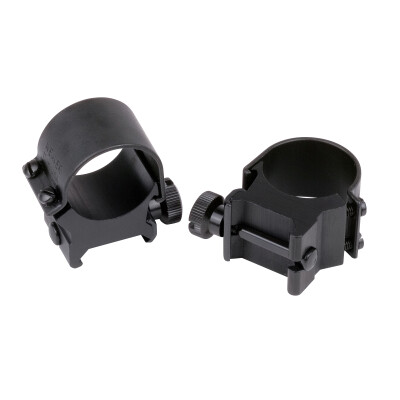 Weaver 1" Detachable Top Mount Rings High Thumbscrews Matte Black 49042