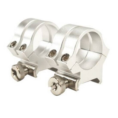 Weaver Quad Lock Detachable 1" Aluminum Rings Medium Height Silver 49055
