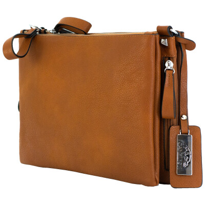 Cameleon Iris Crossbody Concealed Carry Handbag Full Size Brown