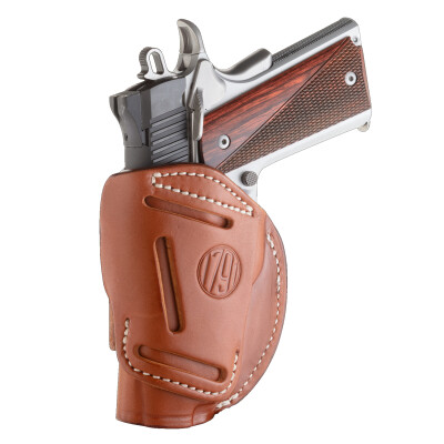 1791 Gunleather 4 Way WH-1 Multi-Fit IWB/OWB Concealment Holster for 3"/4" 1911 Models Right Hand Draw Leather Classic Brown