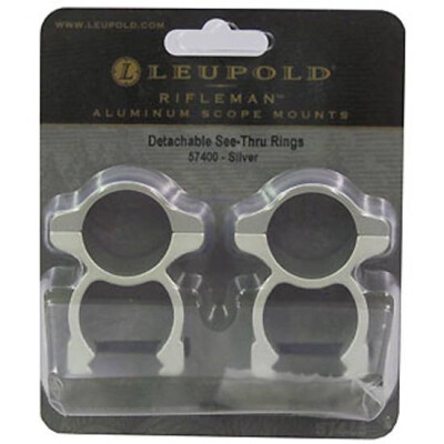 Leupold Rifleman 1" Detachable See-Thru Rings High Silver Finish