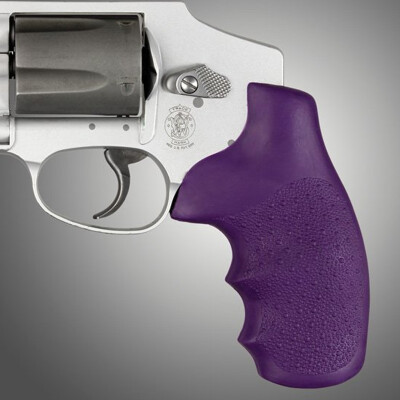 Hogue Monogrip with Finger Grooves S&W J Frame Round Butt Purple 60006