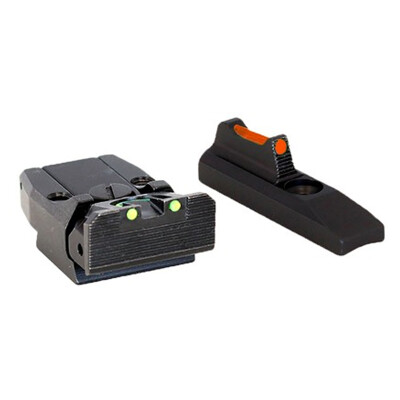 Williams Firesight's Sight Set for Ruger MK Series Bull Barrel Pistols Fiber Optic Adjustable Sights Aluminum Housing Black Finish