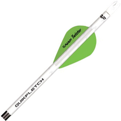 New Archery Products QuikFletch Twister 2" White/Green 6 Pack