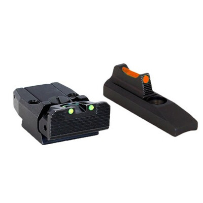 Williams Firesight's Sight Set for Ruger MK-II/MK-III 22/45 Lite Pre 2015 Pistols Fiber Optic Adjustable Sights Aluminum Housing Black Finish