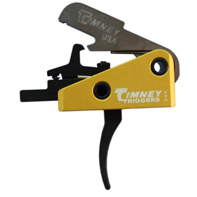 Timney Trigger for AR-15 Rifles Large Pin .174" Diameter 3 LB Single Stage Solid Trigger Shoe Complete Drop In Aluminum Yellow 667L