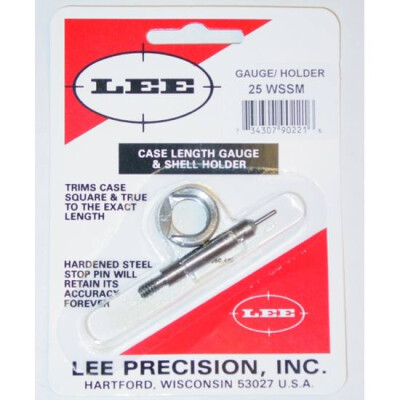 Lee Precision .25 WSSM Case Trim Gauge and Shell Holder Steel 90221