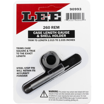 Lee Precision .260 Remington Case Length Gauge and Shell Holder