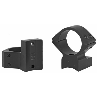 Talley Manufacturing Lightweight Two Piece Scope Mounts/Integral Rings 1" Tube Medium Height Savage 10/16/110/166/Axis Round Rear Aluminum Matte Black Finish