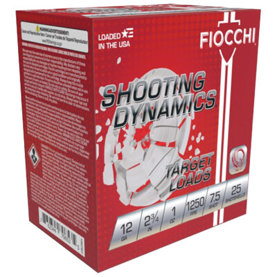 Fiocchi Shooting Dynamics 12 Gauge Ammunition 250 Rounds 2-3/4" #7.5 Lead 1 oz