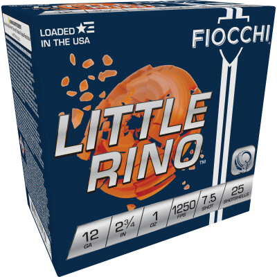 Fiocchi Exacta Little Rino 12 Gauge Ammunition 250 Rounds 2-3/4" #7.5 Lead 1oz