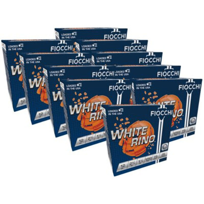 Fiocchi Exacta Target White Rino 12 Gauge Ammunition 250 Rounds 2-3/4" #7.5 Lead 1-1/8oz