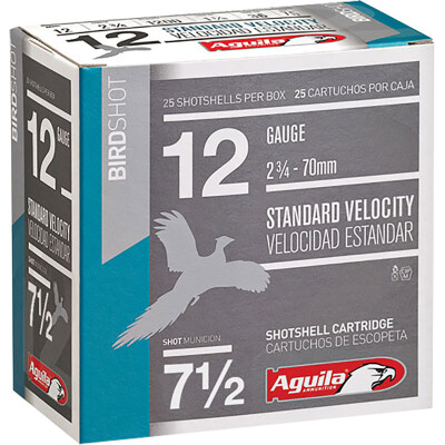 Aguila 12 Gauge Ammunition 250 Rounds 2 3/4" #7.5 Steel 1-1/8oz