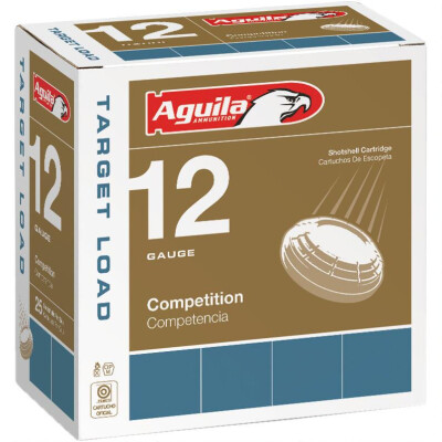 Aguila Competition Target 12 Gauge Ammunition 25 Rounds 2-3/4" Shell #8 Lead Shot 1-1/8oz 1250fps