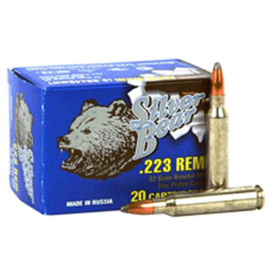 Silver Bear .223 Rem 62 Grain Bi-Metal SP 20 Round Box