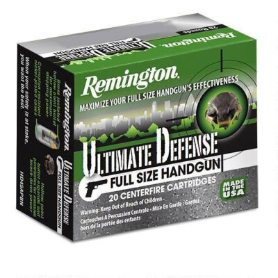 Remington Ultimate Defense .40 S&W Ammunition 20 Rounds 165 Grain Brass Jacketed Hollow Point 1150 fps
