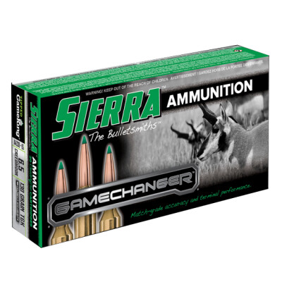 Sierra GameChanger 6.5 Creedmoor Ammunition 20 Rounds Tipped GameKing 130 Grain